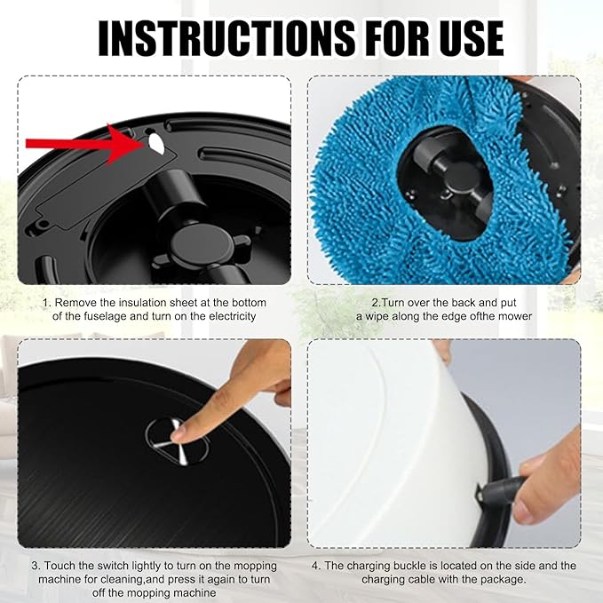 3-in-1 Robot Vacuum, Sweeper & Mop | Low Noise, Slim Design, USB Rechargeable, Multi-Surface Cleaning