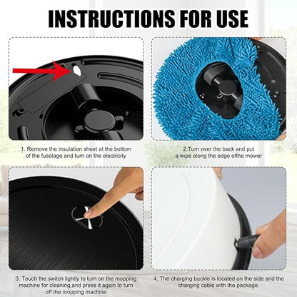 3-in-1 Robot Vacuum, Sweeper & Mop | Low Noise, Slim Design, USB Rechargeable, Multi-Surface Cleaning